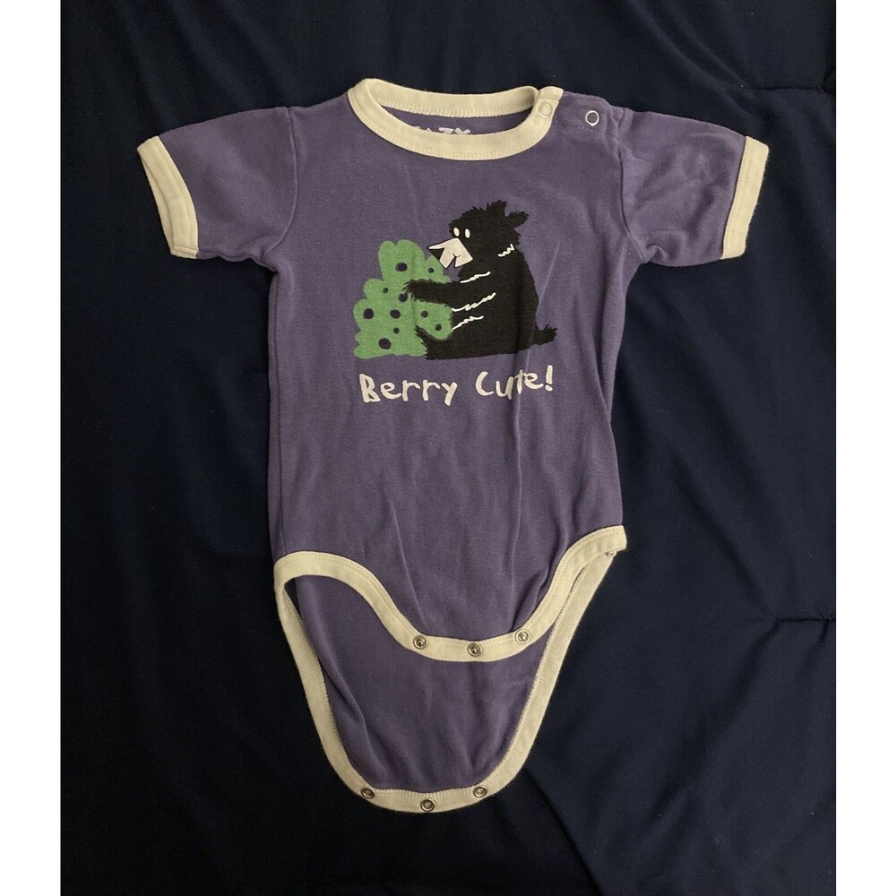18 Months Lazy One baby clothes - short sleeve one piece | bear theme